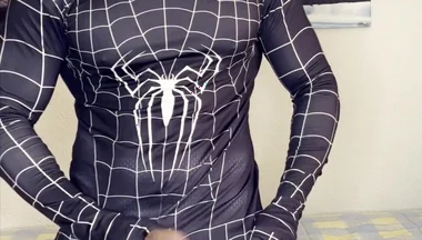 My Spiderman Cock Cums!