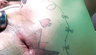 Buttslut Hiding Tomatoes in His Open Ass