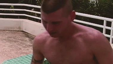 Gay Island Scene-4_gay Anal Threesome in the Pool with a Latino Friend