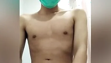 Horny Indonesian Boy With Mask Jerk Off Till Cum