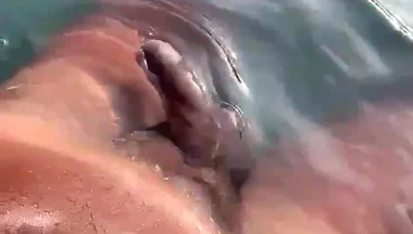 Listening to Gooning Audio in the Pool and Jerking off