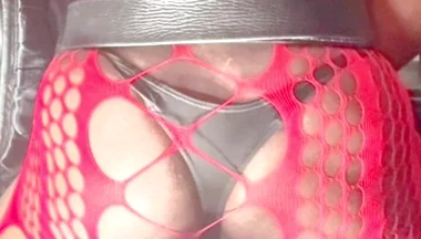 Trashy Hooker Thigh Boots & Xxl Butt Revealing Bodysuit Toy and Unloading Filth