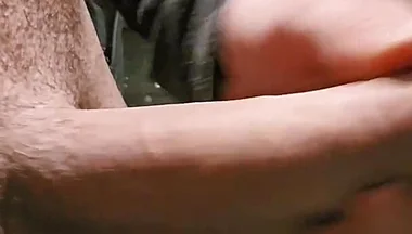 Young Cock Squirts a Lot of Cum Because of Women Moaning