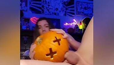 Big Dick Femboy Fucks Pumpkin For Halloween