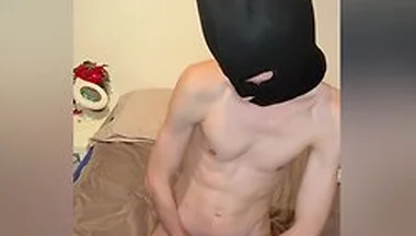 I Was So Horny And I Had To Jerk Off /sexy Twink Playing With His Cock With Masked Guy