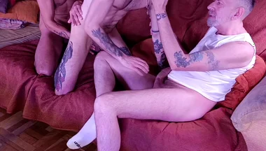 Two Twinks with Grandpa