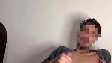 Arab Man Jerks off His Big Cock After Shower
