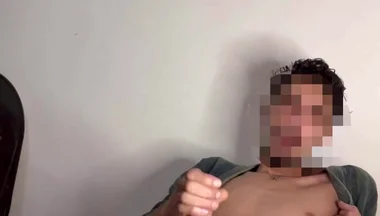 Arab Man Jerks off His Big Cock After Shower