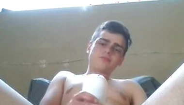 Lonely Boy Fucks Pocket Pussy Til Cum Shoots Out Top