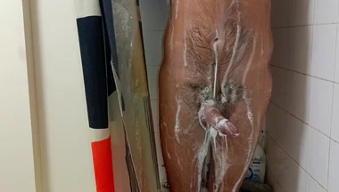 Hot Dilf Shower Big Uncut Cock Wanking and Cumming - Rockard Daddy