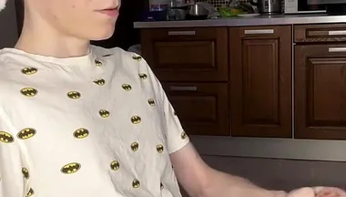 Naughty Solo Session Floods Twink Abs with Cum