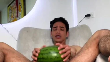 Fucking Watermelon and Creampie