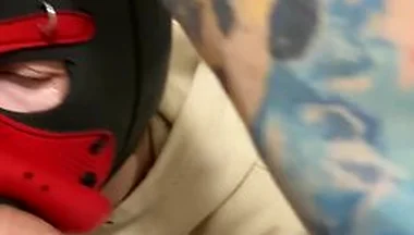 Young Guy Sucks Big Dick In Public Toilet And Gets Cumshot