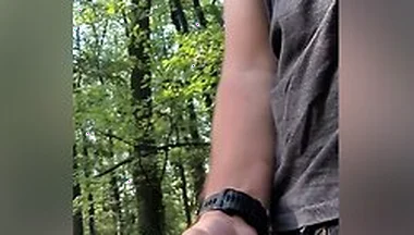 Cumshot In The Middle Of The Forrest