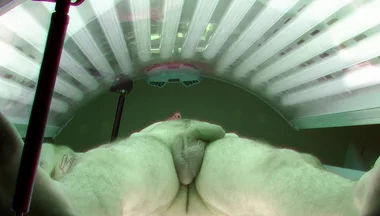 Czech Gay Solarium 20 Skinny Inked Stud Strips and Shows His Goods