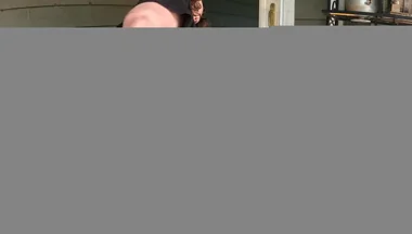 I went out to my back porch and fucked myself with my dildo