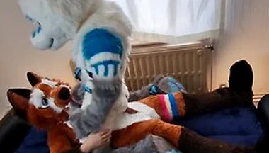 Matthew Fox Invited Snauwflake To Test His New Couch - ( Furry / Fursuit / Murrsuit)
