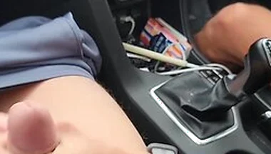 Uber Driver Jerks My Cock!