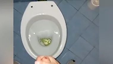 A Young Guy Went Into A Dirty Public Toilet To Pee And Jerk Off
