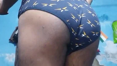 Horny Indian Femboy Wearing His Step Sister's Bra and Panties