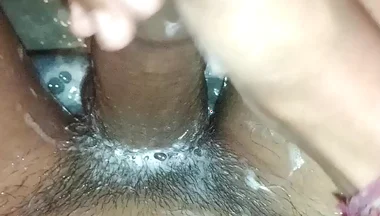 Bath with me and water masturbation