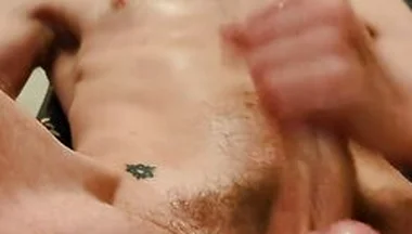 Beating My Big, Uncut Dick With Oil And Intense Cumshot