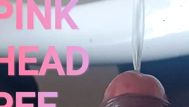 Pink Head Dick College Boy Peeing in Urinal