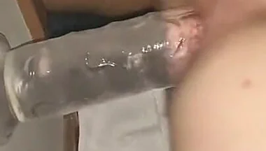 Big Ass Boy Rides a Dildo