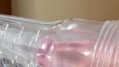 Hairy Bear Pumps the Fuck Out of His Fleshlight
