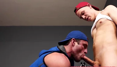 Alluring Top Banging His Muscular Coach With Jack Savvy And Mark Lax