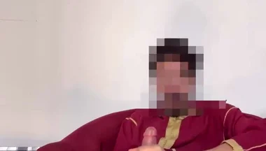 Arab Muslim Man Jerks off Fat Cock After Prayer