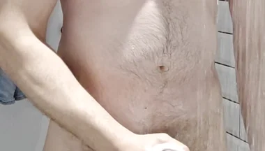 Cumming in Shower