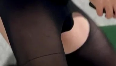 Sissy Slut in Sexy Lingerie Stretches Her Asshole with an Inflatable Plug and Cums with a Dildo in the Ass