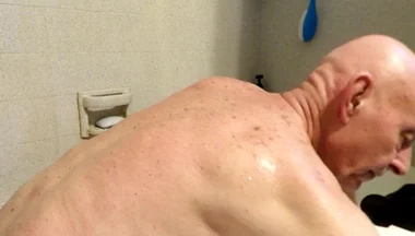 Play Time in the Tub. Wife Is at Work!