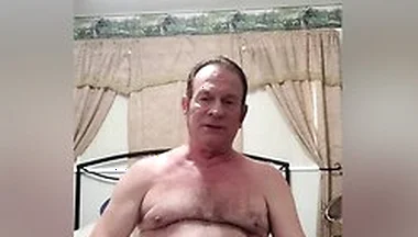 Old Man Stroking In Bed