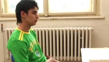 A student watches the anal lesson