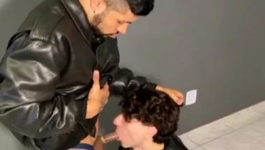 Leather latino master fucks boy