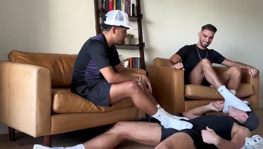 Master boys dirty socks licking