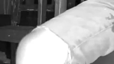Amateur Boy Caught on Night Vision Cam Peeing Himself Sitting at the Garden Table (he Totally Wets His Pants) )