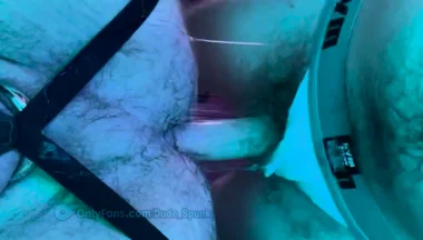 Hairy Cum Dump Jock Strap Bear Cub Gets Bred Raw & Bareback Rough & Hardcore in His Fat Gaping Ass Hole in the Sex Sling