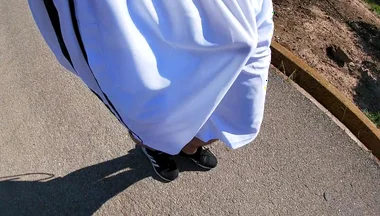 Flashing My Boner in See Thru Basketball Shorts for the Cyclists and Runners