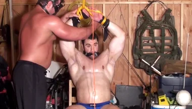 Massive And Handsome Bodybuilder Got Tied Up
