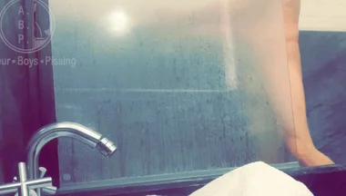 Pale White Skin Redhead Flatmate Caught Pissing in the Shower