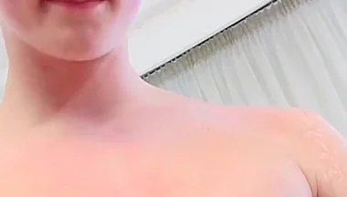 Hung shy boy plays with his big uncut dick
