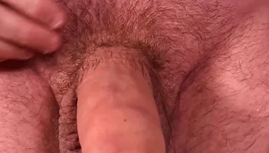 Bear Plays with His Fat Uncut Softy Cock and Balls