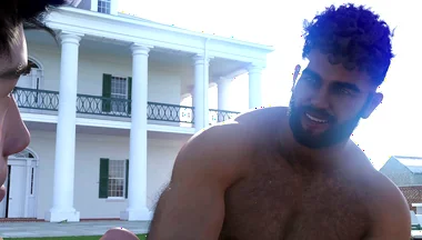 Ethan Playing with Two Muscle Daddies