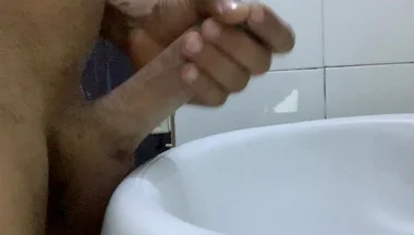 Jerking at Work in Toilet of My Boss