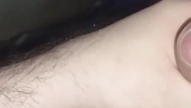 Masturbating on Bed and Huge Cumshot to My Hairy Belly