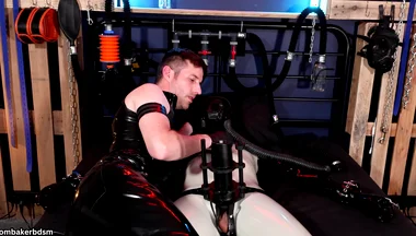 Training the Rubber Gimp in Orgasm Control Pt 3 (4k)