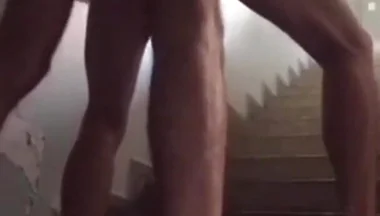 Fucking My Friend on the Stairs of the Building
